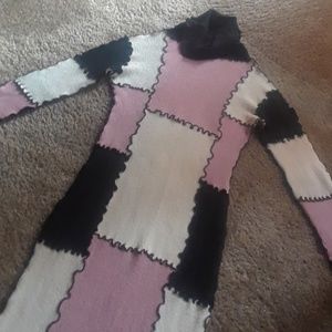 "Block Sweater Dress"